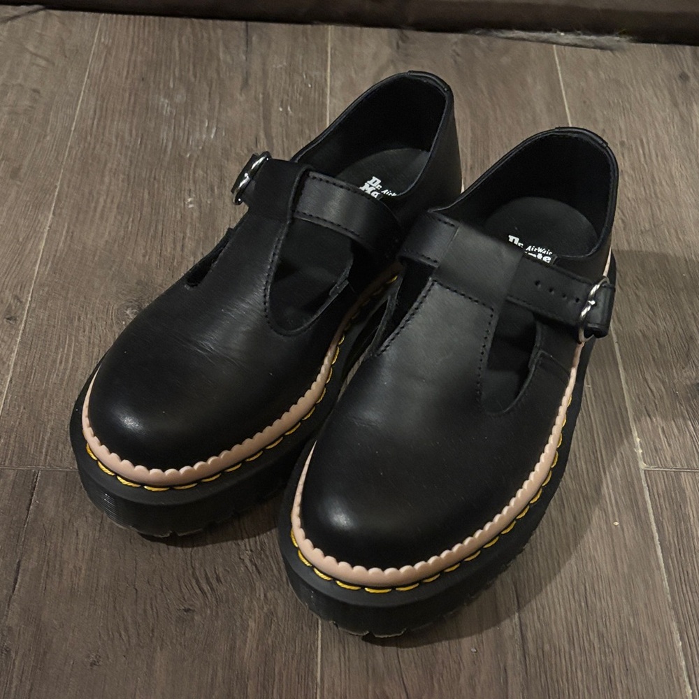 Dr. Martens Black Leather Mary Jane Flats